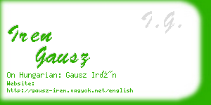 iren gausz business card